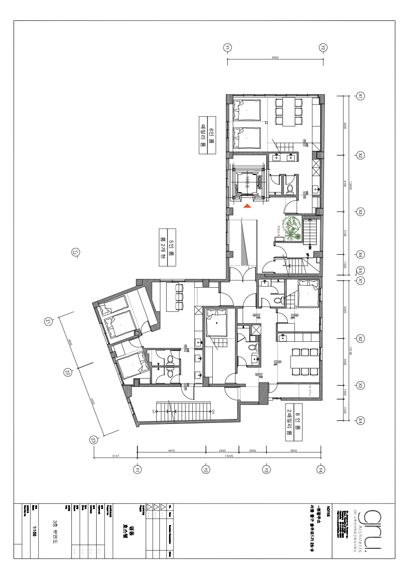 명동 3층 평면도